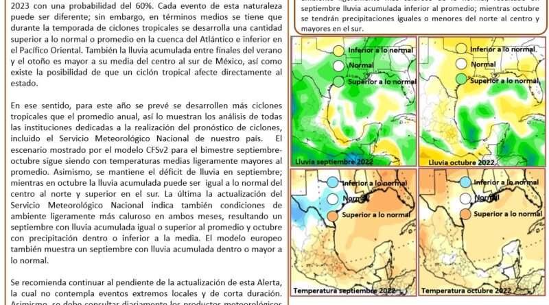 Alerta Climática por calor, lluvia y posibilidad de que un ciclón afecte directamente a Veracruz